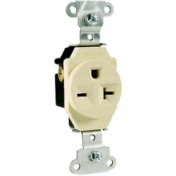 Pass & Seymour 20A Ivy Hd Sgl Outlet 5851ICC8